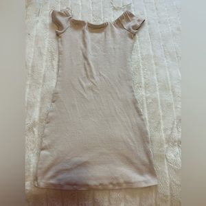 Beige mini dress
